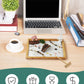 Melonva Japanese Zen Garden For Desk - Life Flows 12'' X 8'' Desktop Mini Zen Garden With White Sand Artificial Tree Rocks Rakes