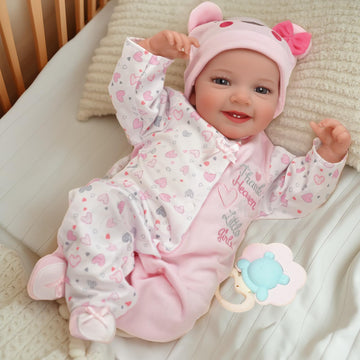 Babeside Lifelike Reborn Baby Dolls - Leen, 20-Inch Lovely Awake Realistic-Newborn Baby Dolls Soft Body Real Life Baby Dolls Girl With Gift Box For Kids Age 3+