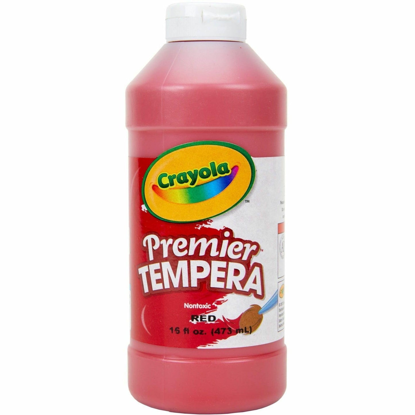 Crayola Premier Tempera Paint For Kids - Red (16oz), Kids Classroom Supplies, Great For Arts & Crafts, Non Toxic, Easy Squeeze B
