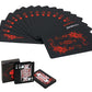 Joyoldelf Waterproof Playing Cards With Unique Pattern & Flower Backing - Cool Black Pvc Flexible Classic Magic Poker Tricks Tool