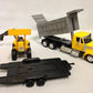 New Ray International Lonestar, Dump Truck W/Wheel Loader 1:43 Scale 18' Diecast Toy #16633 Yellow