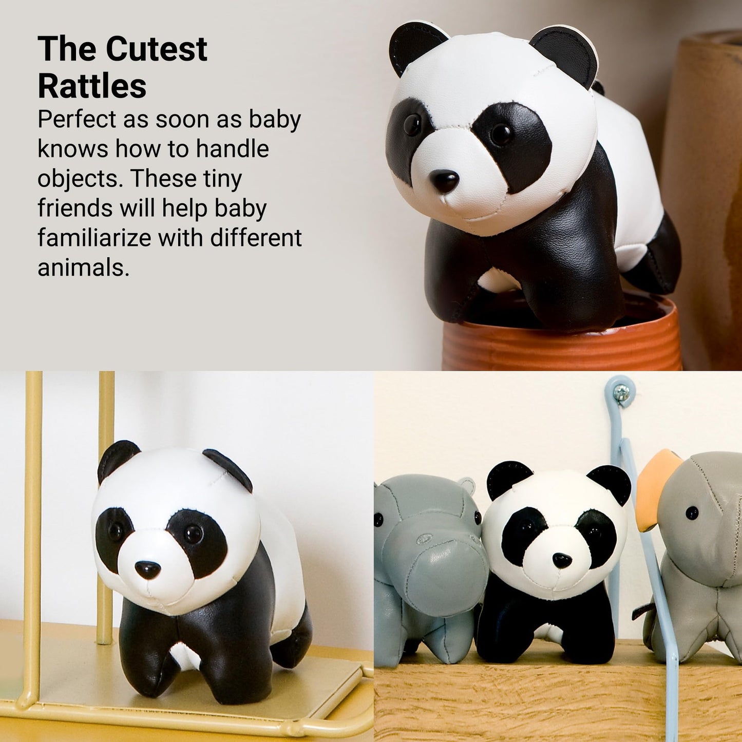 Little Big Friends Tiny Friends | Rattle Toy | Special Stuffed Animal | Easy To Clean | Luca The Panda