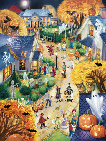 Vermont Christmas Company Halloween Town Jigsaw Puzzle - 550 Pieces, Cardboard, Model VC174