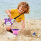 Yooleetc 4Pcs Beach Toy Mesh Shovel And Mesh Beach Bag Seashell Bag With Foldable Beach Bucket & Shovel,For Sand Filter & Collec