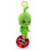 Miraculous Ladybug Kwami Wayzz 5-inch Turtle Plush Clip-on Toy, Green Polyester, Model M13023, Super Soft with Glitter Stitch Eyes