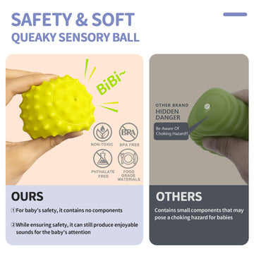 Rohsce Montessori Toys - Sensory Balls For Baby, Multiple Textures Colorful Toddler Sensory Toys For Babies 1-3 Hand Catching Ba
