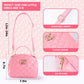 WESAYEE Pink Toddler Purse for Girls, Accessories Included, Pretend Play Handbag for Ages 3-6, Perfect Valentines Gift