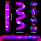 Yofobu 24Pack Light Up Pop Tubes,Purple Glow Sticks Party Favors For Kids Easter Basket,Led Sensory Fidget Tubes,Glow Necklace B