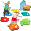 Terramus Goldfish Balance Stepping Stones For Kids, 6Pc Non-Slip Jumping Steps Stones, Toddler Obstacle Course Game Promote Coor