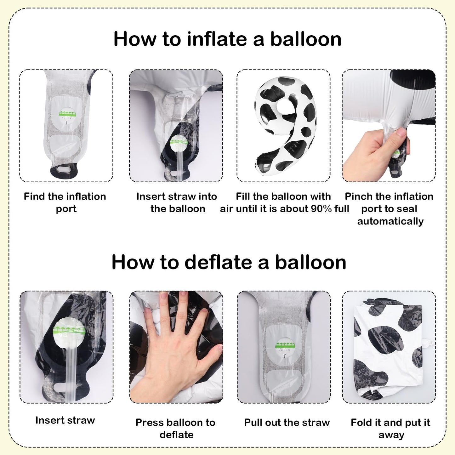 Lebery Cow Print Number Balloon 40 Inch Cow Print Number 9 Balloon Cowgirl Them Number Balloon For 9Th Birthday Party Cow Balloons Black White Number 9 Foil Balloon For Farm Barn Animal Decor