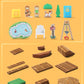 Sainsmart Jr. 214 Pcs Wooden Logs Cabin Set Ages 3, Building Log Gift For Boy/Girl, Creative Construction Engineering Educational Toy, Vacation Chalet