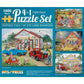 Bits And Pieces - 4-In-1 Multi-Pack - 1000 Piece Jigsaw Puzzles For Adults-Each Measures 20' X 27' (51Cm X 69Cm)-Friendly Folk By Artist Kay Lamb Shannon