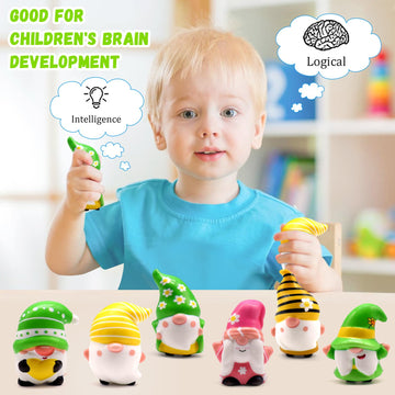 Joinbo 6 Pack Gnomes Squishies Toys Slow Rising Stress Relief Super Soft Squeeze Kawaii Cute Basket Stuffers Gifts For Kids,Boys