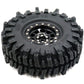 HOBBYSOUL 1.9 Mud Slingers Tires Super Grip Sticky Tyre 120mm / 4.72'' tall & 1.9 Beadlock wheels Rims Hex 12mm Black For 1/10 C