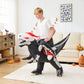 Aiwendish Halloween Skeleton Riding Inflatable Dinosaur Costume For 8 10 12 Kids Dragon Cosplay Blow Up Ride On T-Rex