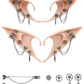 3Pcs Elf Ears With Piercings Earrings Halloween Fairy Ears Soft Pointed Elf Ears With Chains For Renaissance, Fairy, Elf, Vampir