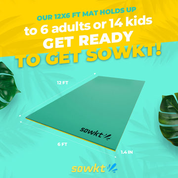 Sowkt Lily Pad Floating Mat (12 X 6 Ft) - Made In Usa Large Floating Water Mat For Lake And Boating - Floating Water Pad For Lak