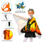 Sunlisky Kids Butterfly Wings Costume Girls Fairy-Wings Toddler Dress Up Play Costumes Butterfly Hair Clip Mask Party Favors (Or