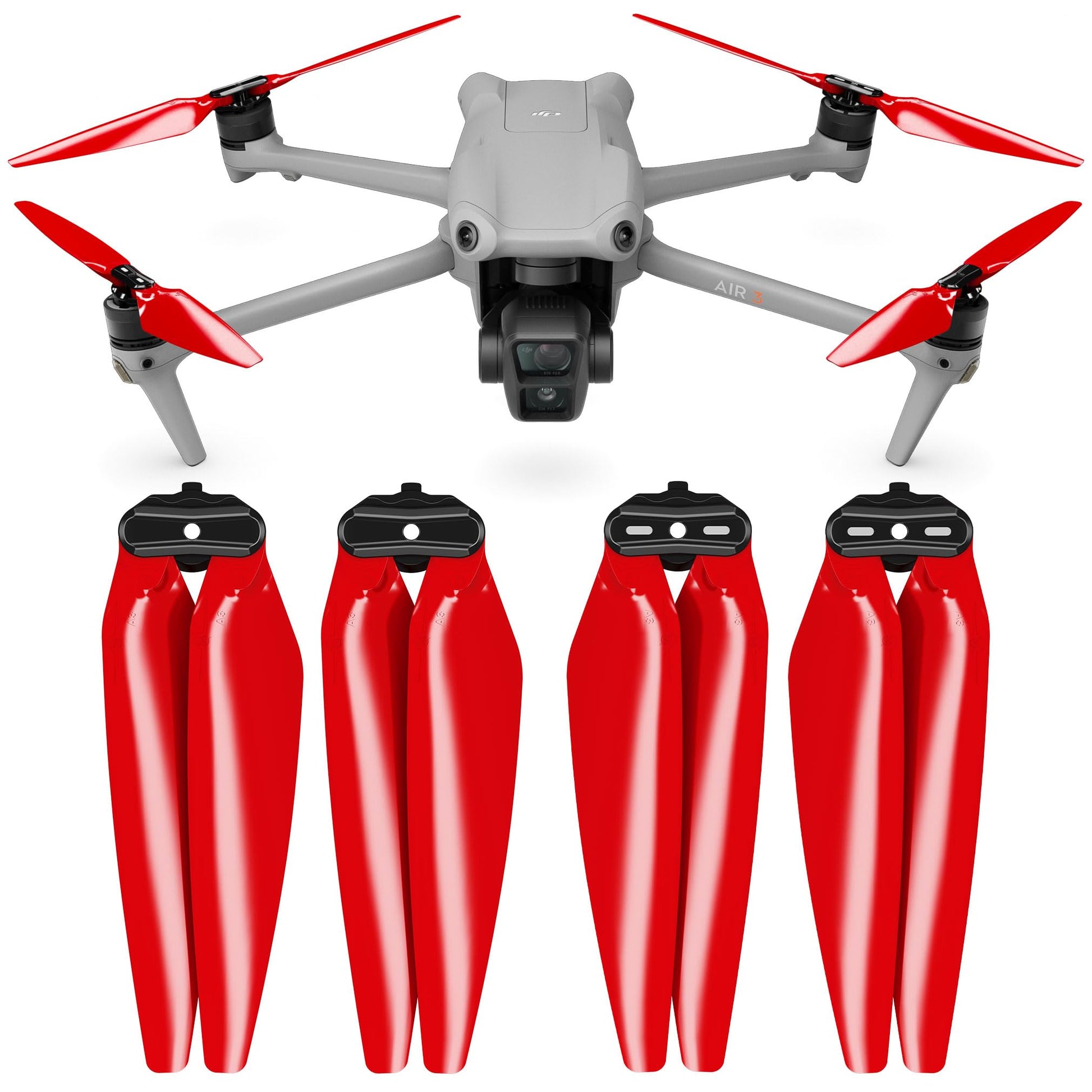 Master Airscrew Stealth Propellers for DJI Air 3 - Red, 4 pcs
