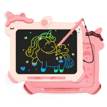 KOKODI LCD Writing Tablet, Unicorn Toys for Girls 3 4 5 6 7 8 Years Old, Colorful Toddler Doodle Board Drawing Tablet, Education