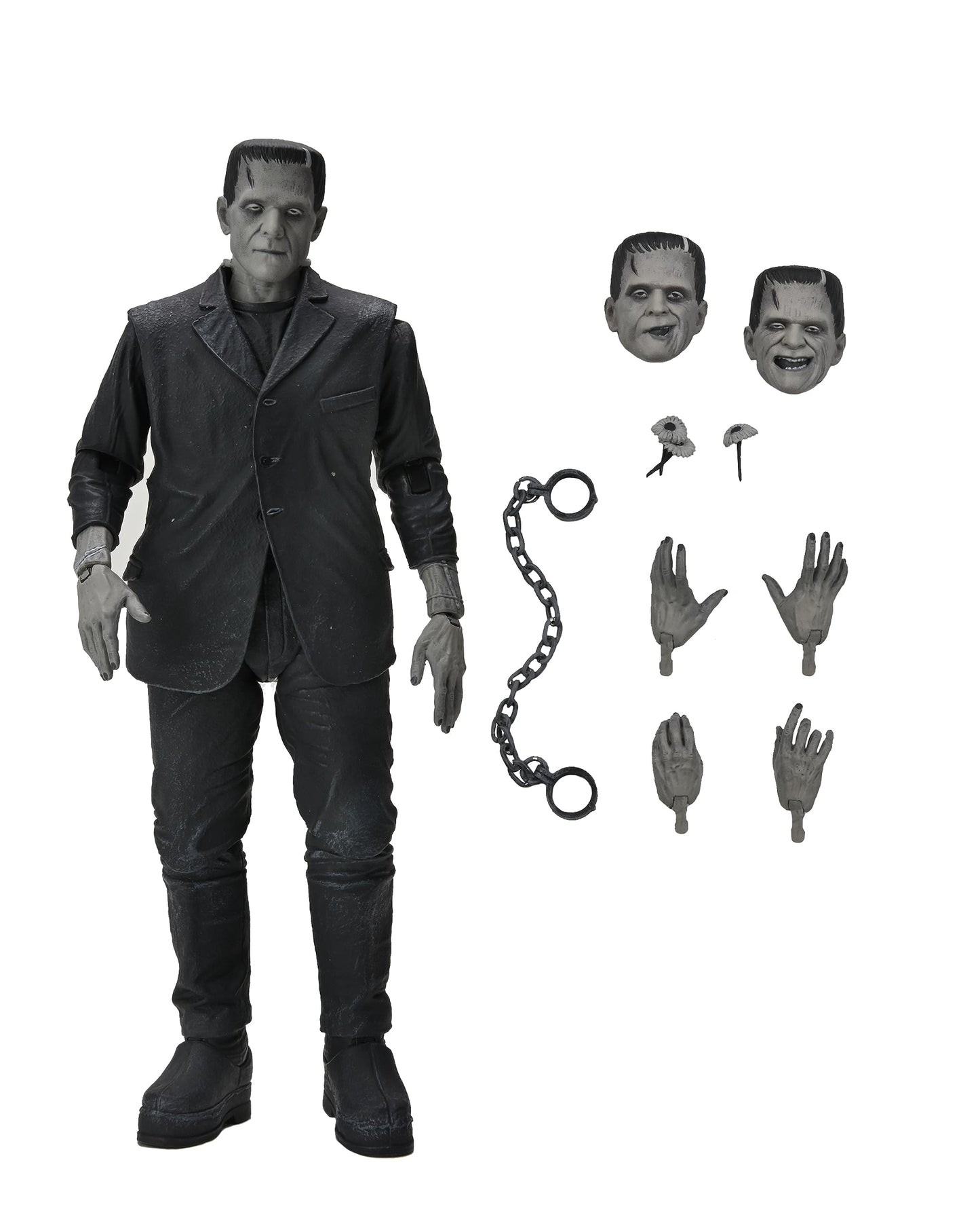 Neca Universal Monsters 7-Inch Ultimate Frankenstein Monster Action Figure (Black/White)