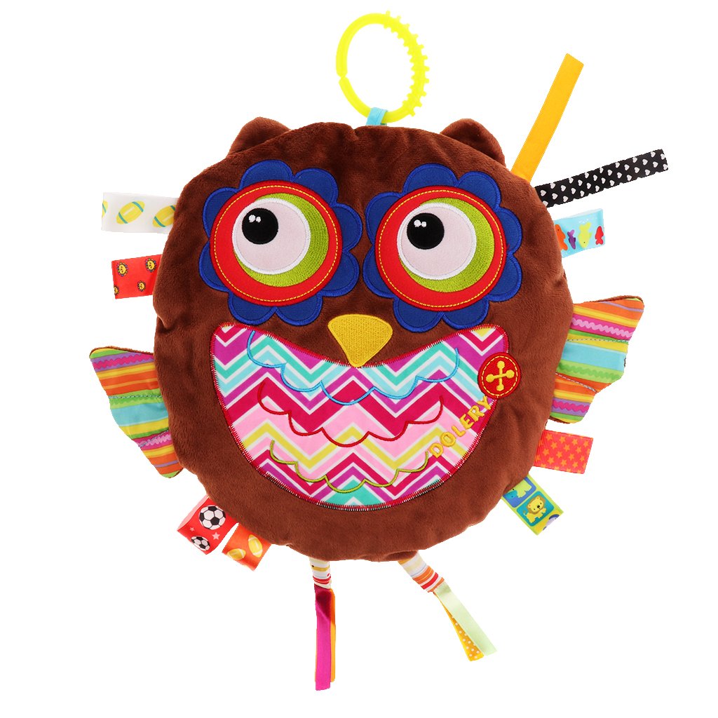 Atorse Baby Kids Pram Handbell Stroller Hanging Plush Toys Brown Owl