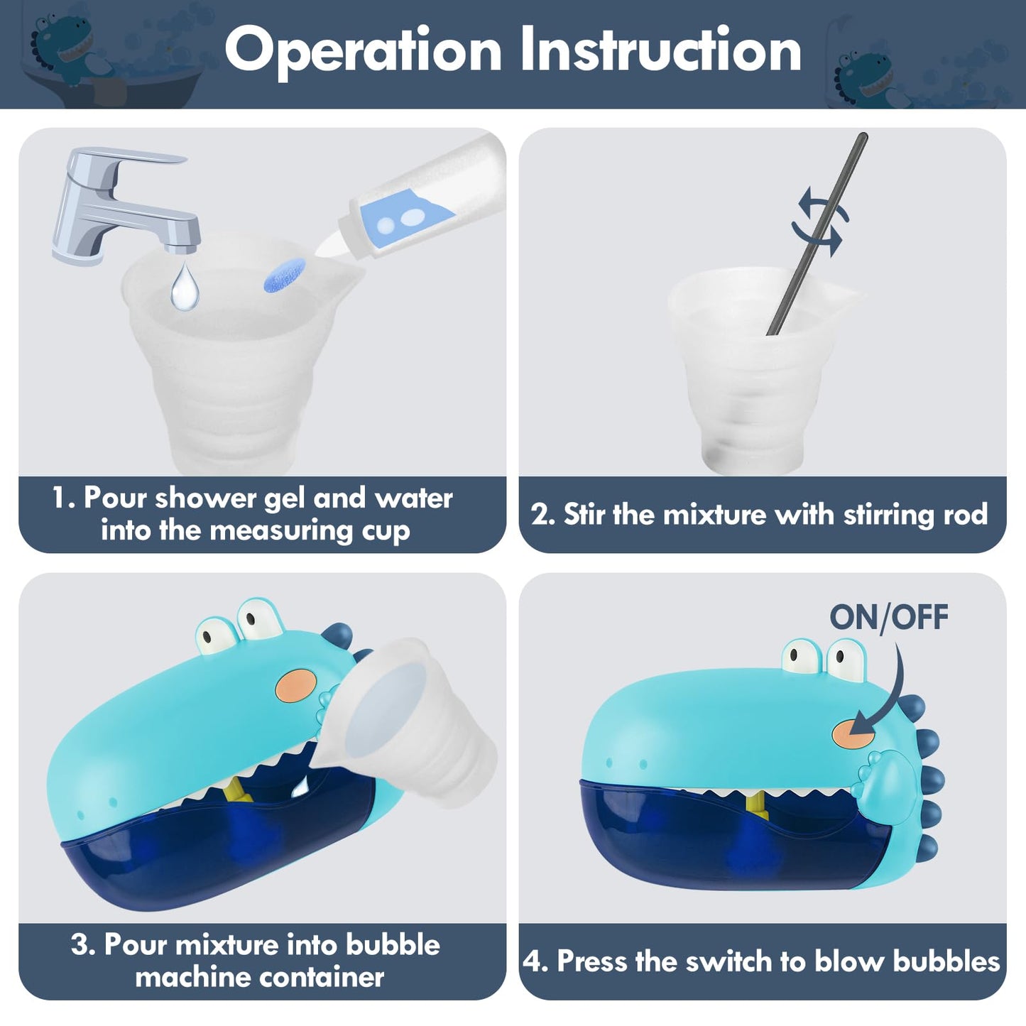 Lehoo Castle Bath Toys, Singing Bath Bubble Maker For Baby, Automatic Bubbles Machine Blower For Bathtub, Shower Bathtub Toys For Toddlers Boys Girls