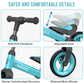 Bobike Toddler Balance Bike Toys For 1 To 3 Year Old Girls Boys Adjustable Seat And Handlebar No-Pedal Training Bike Best Gifts For Kids (Blue)