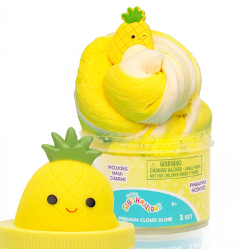 Original Squishmallows Maui The Pineapple Premium Cloud Slime, Pineapple-Scented, Squishmallows Party Favors for Kids 8-12, Girl