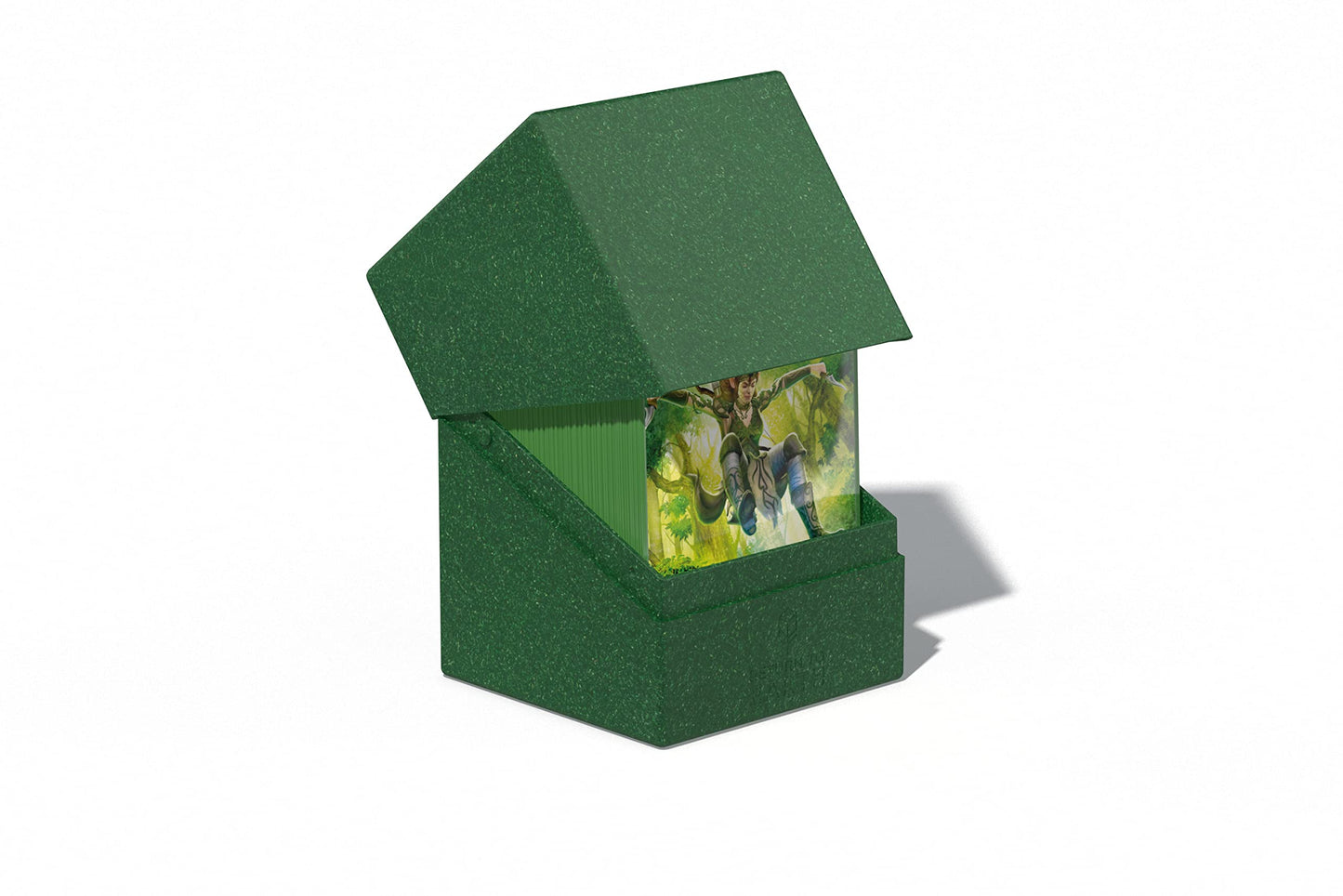 Ultimate Guard RTE Boulder 100+, Deck Case for 100 Double-Sleeved TCG Cards, Green, 97% Renewable, Made in Germany, Secure & Dur