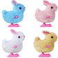 Audaisyly Chick Bunny Wind Up Toys For Kids, 4 Pcs Clockwork Novelty Jumping Hopping Toy For Easter Egg Hunt Basket Stocking Par
