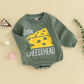 Fybitbo My First Christmas Baby Girl Boy Outfit Sweatshirt Romper Sweater Onesie Long Sleeve Bodysuit Fall Clothes (6-12 Months,Little Cheese Head)