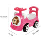 Trimate Push & Ride Racer - Pink & Monkey Toddler Ride-On Foot-to-Floor Car with Push Handle Air Horn Toy for Ages 1-2