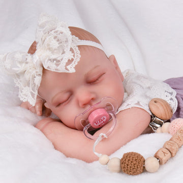 Aori Lifelike Reborn Dolls - 20 Inch Realistic Sleeping Newborn Baby Girl With Poseable Limbs And Feeding Set