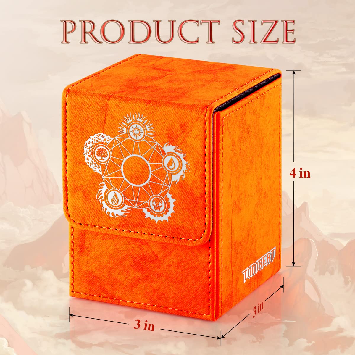 Tombert 150+ Premium Deck Box For Mtg, Ptcg, Large Capacity With 2 Dividers, Fits 150+ Sleeved Cards Tcg Trading Card Games (F-O