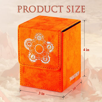 Tombert 150+ Premium Deck Box For Mtg, Ptcg, Large Capacity With 2 Dividers, Fits 150+ Sleeved Cards Tcg Trading Card Games (F-O
