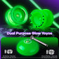 MAGICYOYO Fingerspin Yoyo Glow-in The Dark  Dual Purpose Responsive & Unresponsive Yoyo for Kids 8-12  Plastic Professional Yo Yos for mature-themeds  Complete yo-yo Accessories Included (K2+K3 Glow Green)