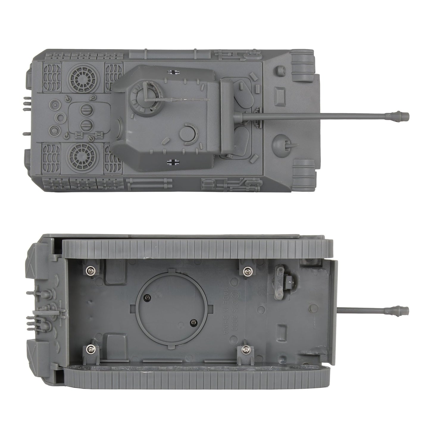 BMC Toys 1:38 WW2 German Panther V Tank - Charcoal Gray ABS Plastic Military Vehicle