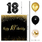 Happy 18Th Birthday Balloons Black Set Decor - Cheers To 18 Years Old Party Theme Garland Banner Backdrop Decorations For Women