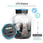 X-Large Piggy Bank For Adults Kids, Vcertcpl Digital Coin Counting Bank With Lcd Counter, 2.4L Capacity, Great Coin Counter Bank Money Counting Jar With Total Amount Displayed (G Gray, X-Large)