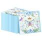 100Pcs Butterfly Napkins, 13 x 13 Inches Blue Floral Paper Napkins, Spring Flower Party Napkins, Decorative Paper Napkins for Wedding Floral Spring Butterfly Birthday Decorations-New Condition