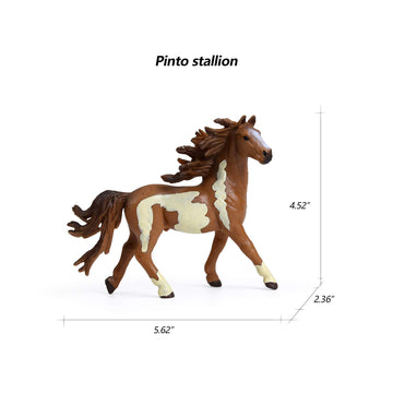 Uandme 8Pcs Big Horse Mare And Stallion Toy Figures, Plastic Horse Figurines, Horse Animal Toys For Girls And Boys, Horse Club Cake Topper Party Decoration