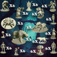 House Of Bodian Mythical Heroes Forest/Swamp Edition - 90 Pcs In 16 Designs - Mini Figure Set For Rpgs - Creatures And Monsters
