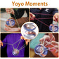 JOLESHARE Professional Unresponsive Yoyo for mature-themeds  Metal Responsive Yoyo Suitable for Beginners  Intermediate  and Advanced Players + 5 Yoyo Strings + Responsive Bearing + Glove (Orange Purple)