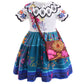 Szytypyl Baby Girls Mirabel Costume Printed Summer Dress For Toddlers Birthday Party 1-7Years