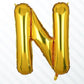 Flyloons Gold N Alphabets Letter Foil Balloons Perfect for Birthday Decoration Items, Anniversary, Bachelorette, Wedding, Farewe
