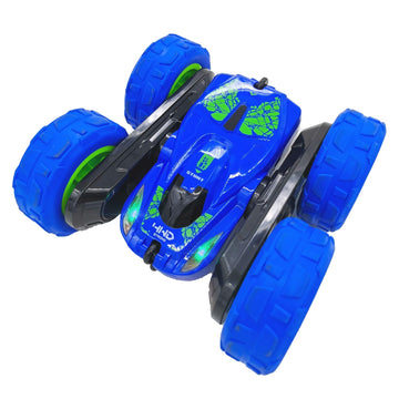 Threeking RC Stunt Cars Remote Control Car with Lights Double-Sided Driving 360-degree Tumbles Rotating Car Toy Gifts Presents f