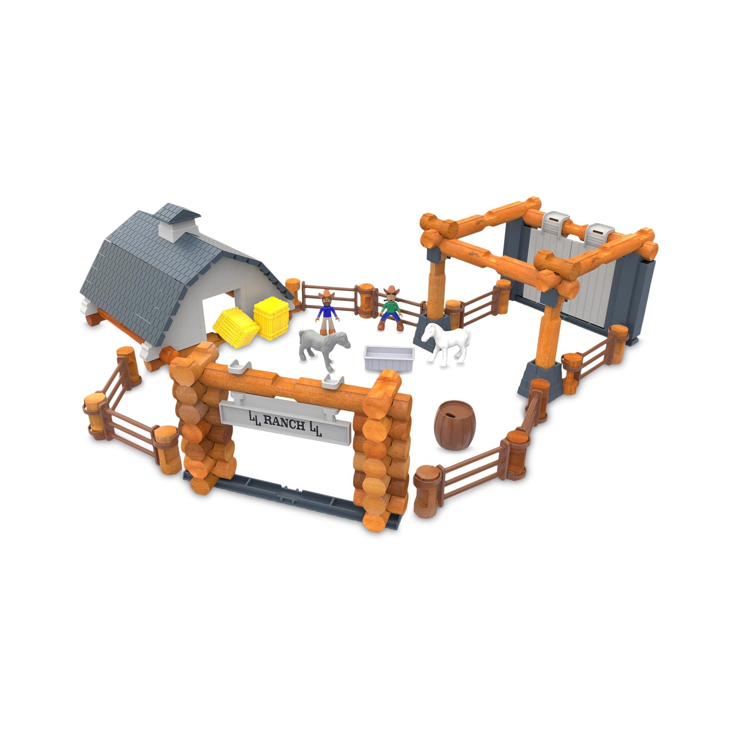 Lincoln Logs Big Sky Ranch Building Set - Wooden Multicolor Construction Toy - Model 00803