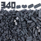 Wsryltch Classic Masonry Profile Bricks Pieces: 340 Pcs Wall Accessories Building Block Parts Sets(Dark Gray)