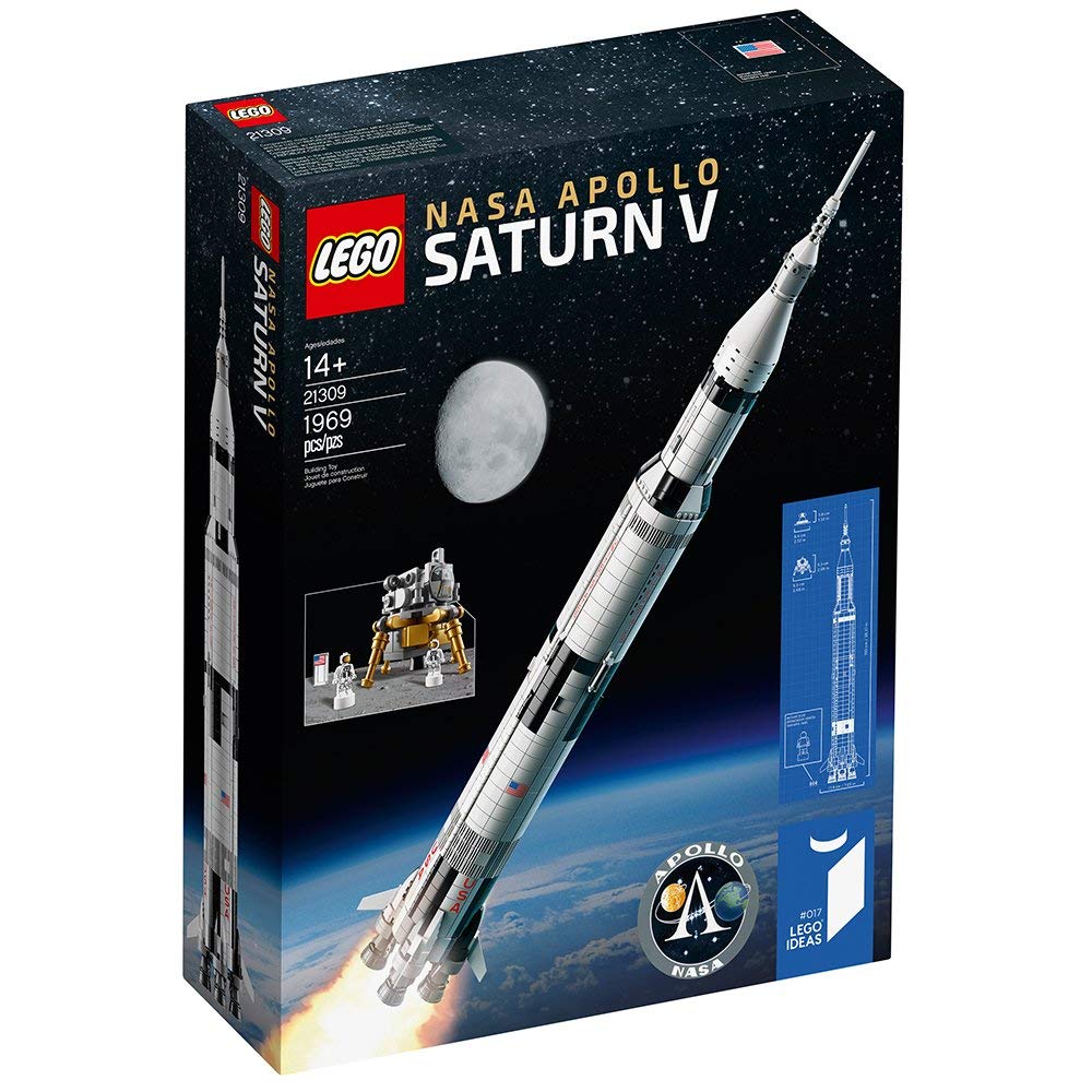 NASA Apollo Saturn V Rocket Lego Building Kit – 1969 Piece Space STEM Model
